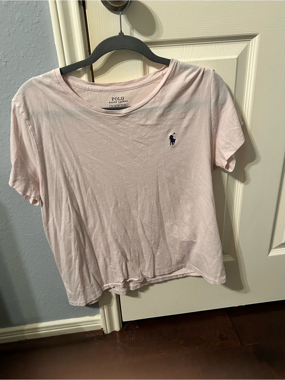 Polo by Ralph Lauren Pale Pink Crewneck Short Sleeve Tee with Navy Pony